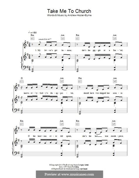 Take Me To Church (Hozier) by A. Hozier-Byrne - sheet music on MusicaNeo