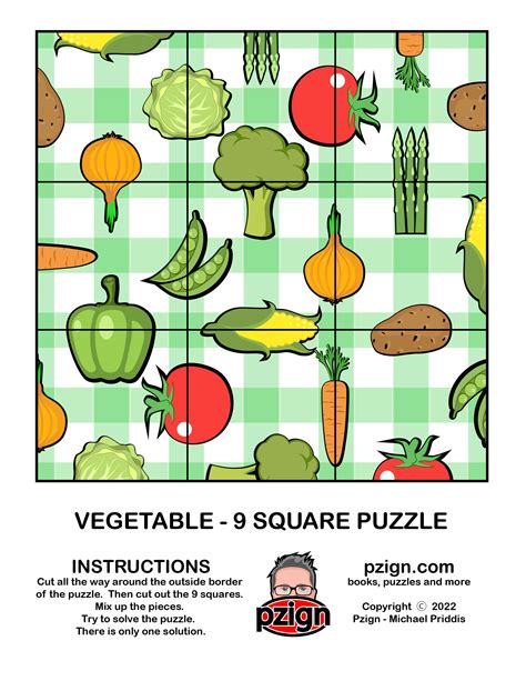 9 Square Puzzles – Free Printable - pzign