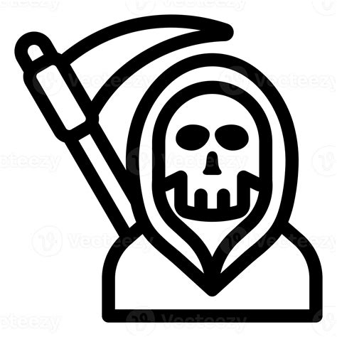 Grim Reaper Outline Icon, Reaper Icons Collection, Grim Reaper ...