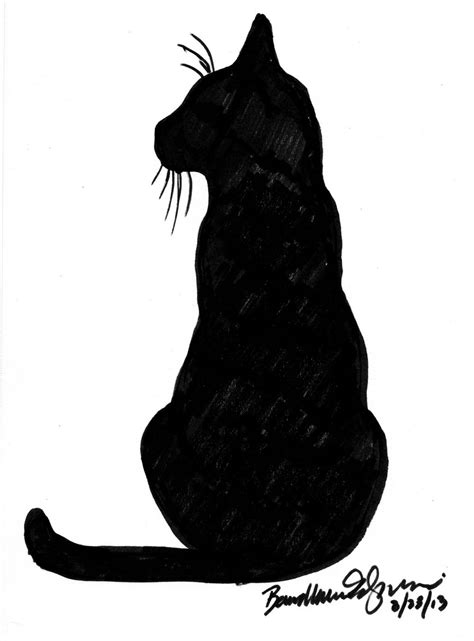 black cat sitting drawing - Not A Huge Log-Book Pictures Gallery