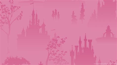 Disney Princess Pink Tonal Scenic Wallpapers InteriorDecorating Desktop ...