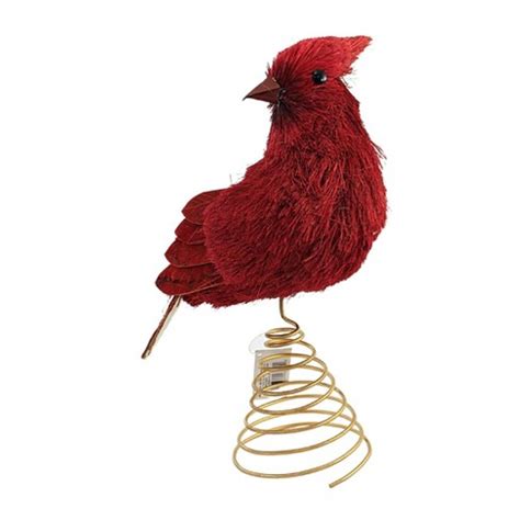 Ganz 11.0 Inch Cardinal Sisal Treetopper Red Bird Christmas Tree ...