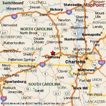 Bessemer City, North Carolina Area Map & More