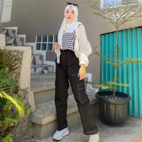 5 Outfit Memakai Celana Cargo Wanita Hijab – hamlin.id