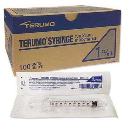 1mL - Terumo Hypodermic Syringes without Needle (Slip Tip) | Box of 10 ...