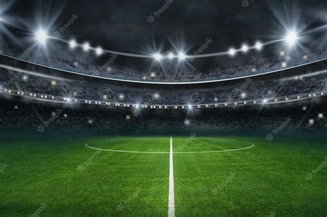 Premium Photo | Football stadium in lights