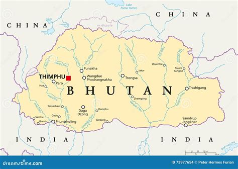 Bhutan Capital Map