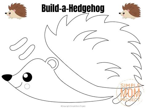 Printable Hedgehog Craft Template