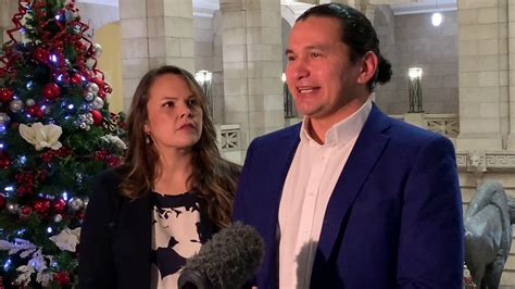 NDP leader Wab Kinew, wife Dr. Lisa Kinew, address Manitobans ahead of ...