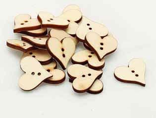 Wooden Heart Buttons | Learning 4 Kids