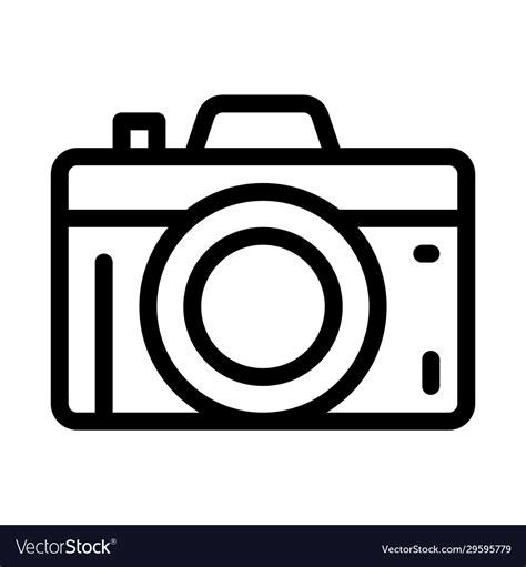 Photo camera icon outline Royalty Free Vector Image