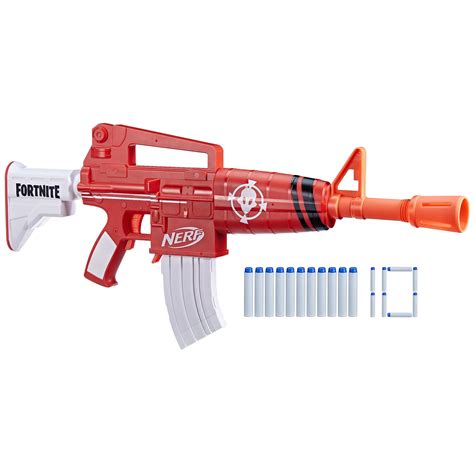 NERF Fortnite Insightful Motorized Blaster, Insightful Wrap, 10 Dart ...