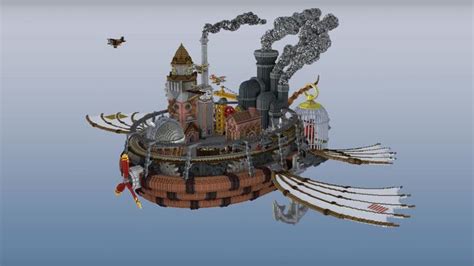 Fantastic Flying Machine | Minecraft, Steampunk, Bauvorhaben