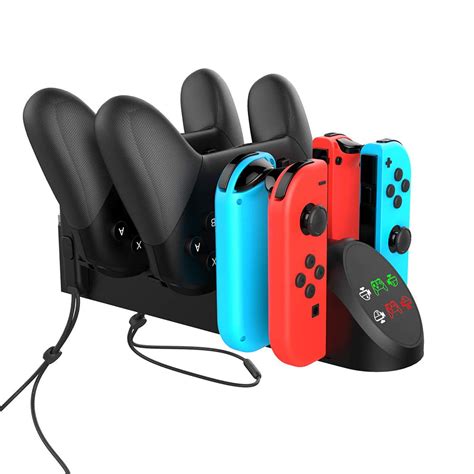 6 in 1 Controller Charger for Nintendo Switch, Support 4 Joy-Con ...