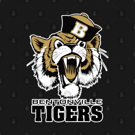 Bentonville High School Tiger Mascot - Arkansas - Vintage - Bentonville High School - T-Shirt ...