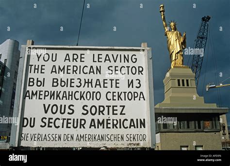 Sign at Checkpoint Charlie Berlin Germany Stock Photo - Alamy