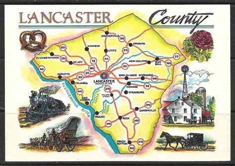 Pennsylvania - Lancaster County Map - [PA-289X] | United States ...