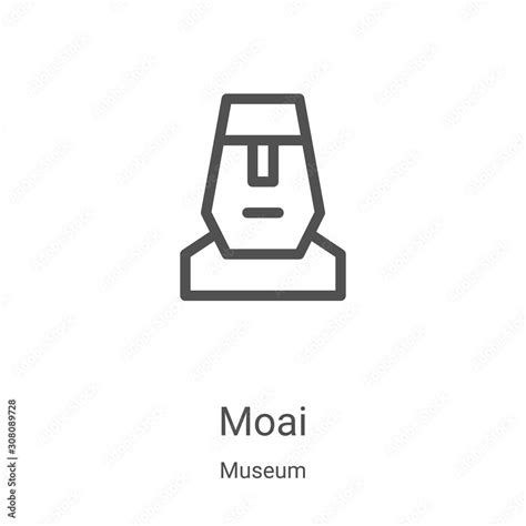 moai icon vector from museum collection. Thin line moai outline icon ...