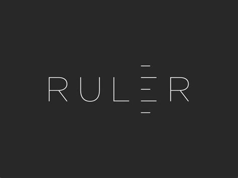 Ruler ( ver.2 ) | Minimalist logo design, Graphic design logo, Typographic logo