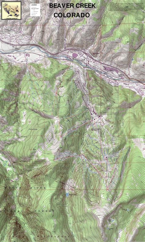 2020 Beaver Creek Ski Area Trails on Topographic Map by Spirited Republic | Avenza Maps