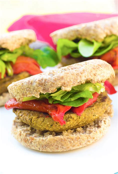 Baked Falafel Burger Recipe (with Dairy Free Dill Sauce)