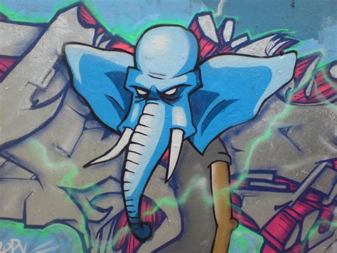 Elephant graffiti character by Elophant on DeviantArt