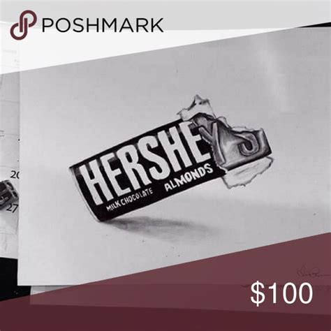 Hershey Chocolate Bar Drawing | Pencil drawing tutorials, Hershey chocolate bar, Hershey chocolate