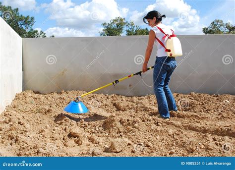 Fertilizing the Soil stock image. Image of flower, farming - 9005251