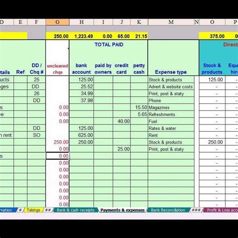 Small Business Accounting Spreadsheet Template