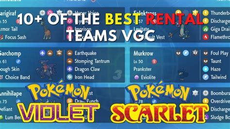 Best Rental Teams For Pokémon Scarlet and Violet - YouTube