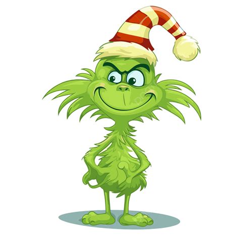 Grinchmas Clipart Cartoon Grinch On White Background Vector, Grinch ...