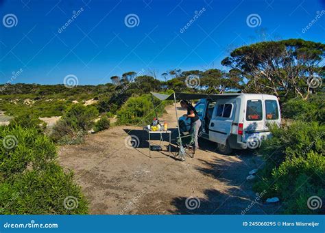 Camping in the Australian Bush, Eyre Peninsula Editorial Image - Image ...