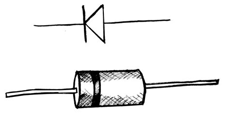 sketch diagram of diode - Clip Art Library