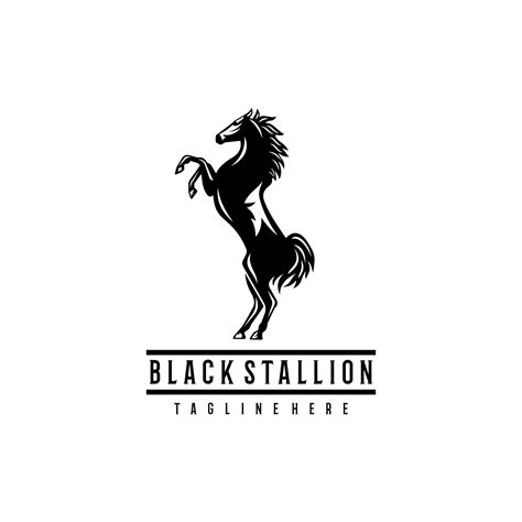 Black Stallion logo design. Awesome a black stallion silhoutte. A black stallion logotype ...