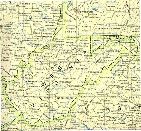 Map Of West Virginia And Ohio - Alanna Leontyne