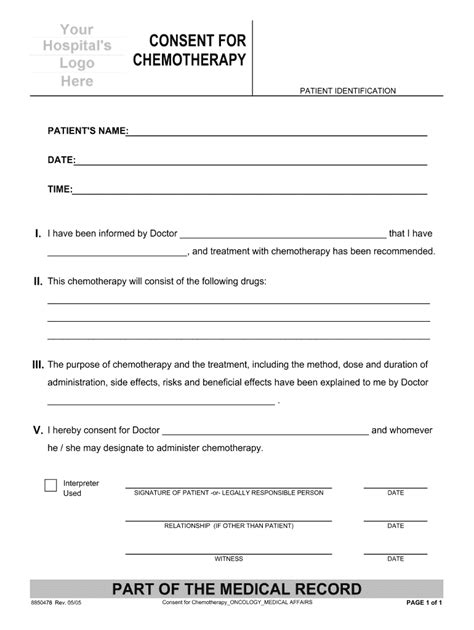 Chemotherapy consent form pdf: Fill out & sign online | DocHub