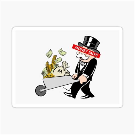 "Monopoly man box logo - funny meme quote 2021" Sticker by funnystuffstore | Redbubble