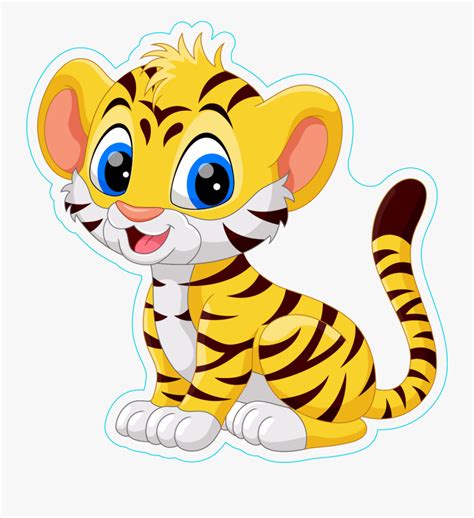 Cute Baby Tiger Cartoon , Free Transparent Clipart - ClipartKey