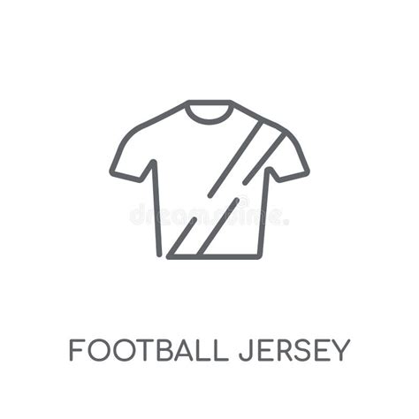 Football Jersey Linear Icon. Modern Outline Football Jersey Logo Stock Vector - Illustration of ...