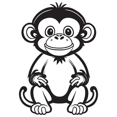 Monkey Vector Clipart, Monkey Vector Silhouette. 24663898 Vector Art at Vecteezy