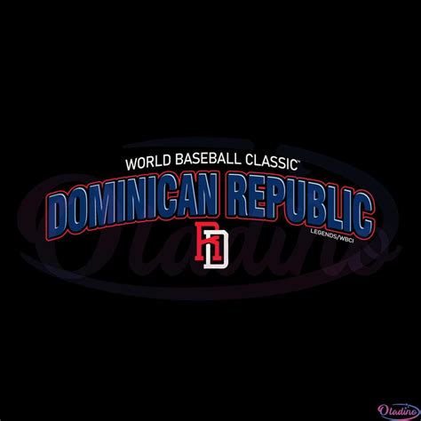 Dominican Republic Baseball Legends 2023 World Baseball Classic Flag Svg