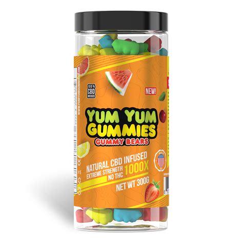 Yum Yum Gummies 1000x - CBD Infused Gummy Bears [Edible Candy] ⋆ Hemp Gummies USA