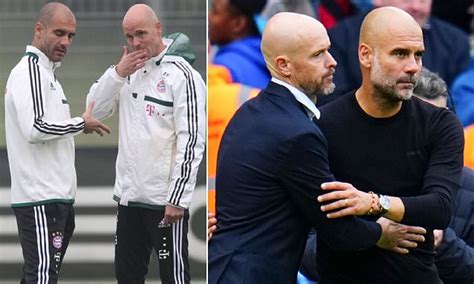 Erik ten Hag and Pep Guardiola worked together at Bayern Munich but now go head-to-head in FA ...