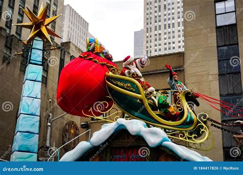 Santa Claus during the Macy`s Thanksgiving Day Parade Along Avenue of ...