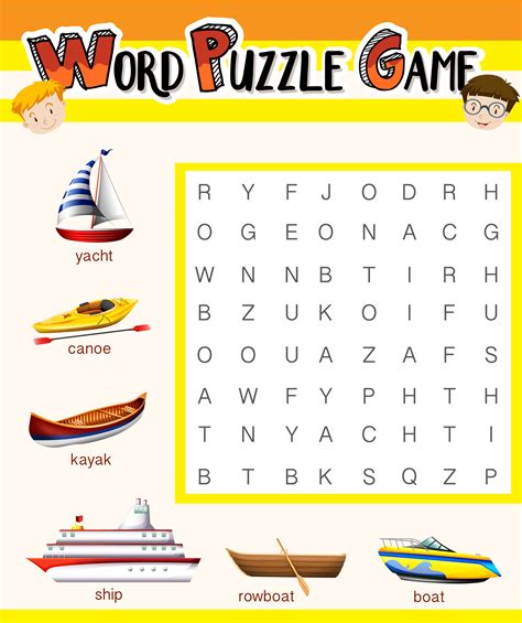 Word Puzzle With Pictures