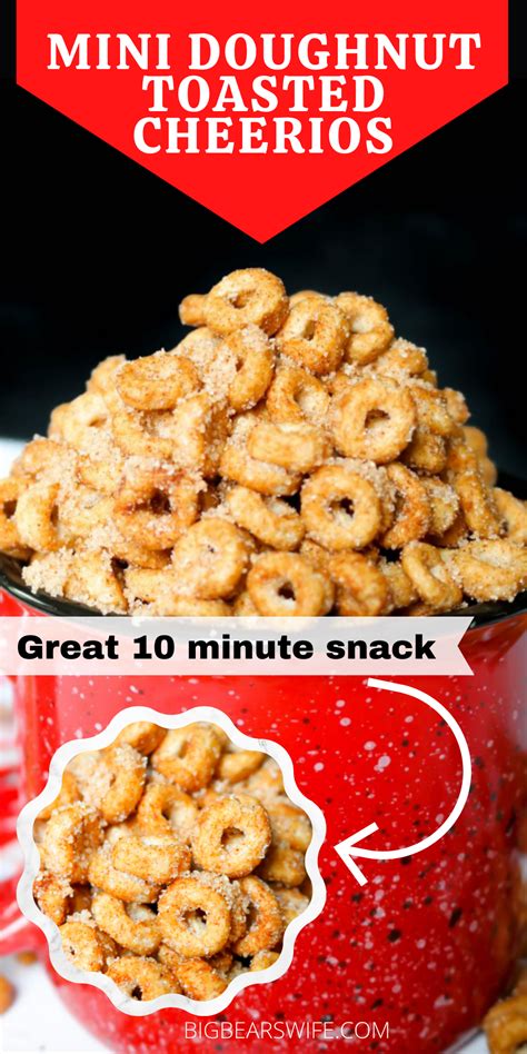 Mini Doughnut Hot Buttered Cheerios | Recipe | Cheerios recipes, Snack mix recipes, Cherios recipes