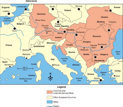 Map of the Danube as it winds its way through 10 countries. Map by Mic... | Download Scientific ...