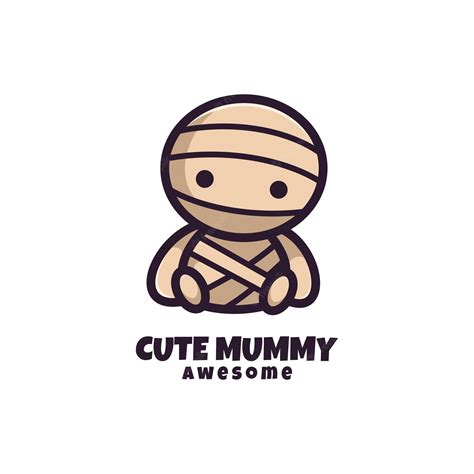 Premium Vector | Cute mummy logo