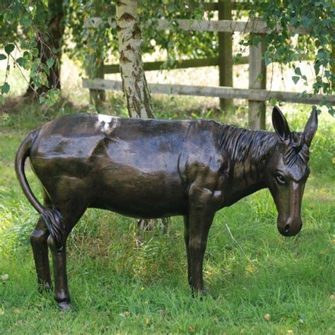 Wild Donkey Bronze Metal Garden Statue