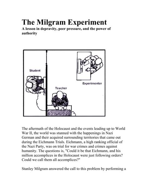 The Milgram Experiment